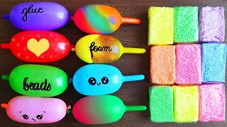 Making Relaxing Slime with Crunchy Bricks and Funny Balloons