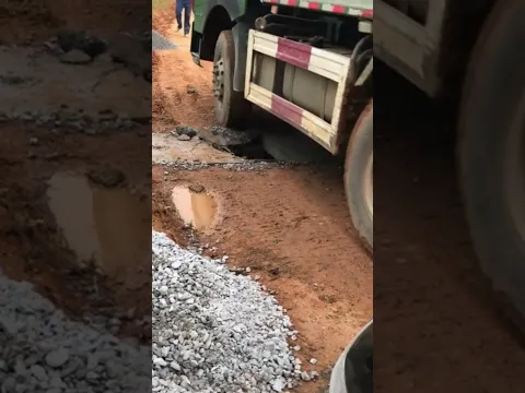 Truck creating holes.