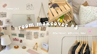 Room makeover #3 🧺🪄 •korean room ♡🤩 •ukuran 2x3 (haul , dekorasi , review kasur royal foam) 🤍