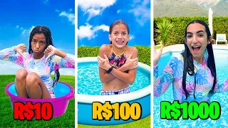 24 HORAS NA PISCINA DE R$10, R$100 E R$1.000!