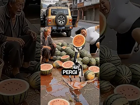 Mobilnya Hancur, Semua Dimulai dari Satu Semangka 🍉 #facts #trending#shorts