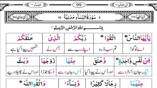 Surah An Nisa 1 10 | Quran Translation word by word urdu