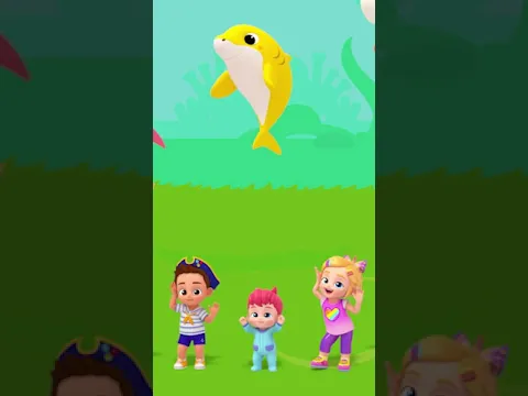 @Bebefinn 3D 鯊魚寶寶舞曲 Baby Shark 👶 兒童體操 兒歌 童謠 鯊魚歌 嘟嘟嘟 🦈  碰碰狐 Pinkfong! #shorts