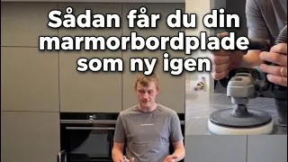 Sådan sliber du en marmorbordplade👍🏽