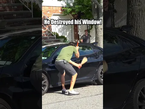 Full Video 👆 Breaking Car Windows Prank 😂 #JoeySalads #Pranks #Funny