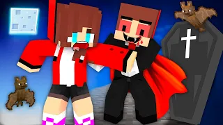 Vampire JJ bites Sister and Werewolf Mikey - MAIZEN : Love Story In Minecraft Animation