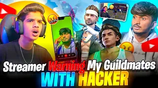 😨2 STREAMER WARNING🤬 | MY GUILDMATES👑 WITH HAKKER | 1 VS 4🔥 | FREE FIRE IN TELUGU #dfg #freefire
