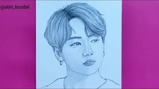 BTS jungkook karakalem çizimi | Adım adım çizim videosu | Abit bozdal çizimleri #abitbozdal#jungkook