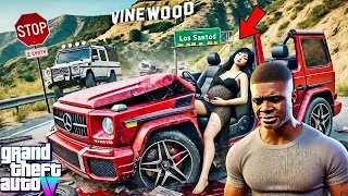 😢Franklin's Pregnant Girlfriend Mia Got Into a Serious Car Crash-GTA 5 Real Life Mod Remastered