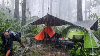 ⚡️NOT SOLO CAMPING • THE MOST TERRIBLE HEAVY RAIN WITH THUNDERSTORM WE HAVE EVER ENCOUNTERED‼️