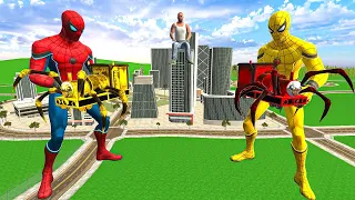 Franklin Hulk , Spiderman VS Cho Cho Charles 😱 INDIAN BIKE DRIVING 3D