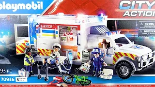 「プレイモービル シティアクション レスキュー 救急車 70936」を開封して遊ぼう♪