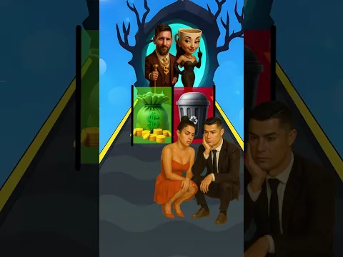 Can Ronaldo ⚽ Win?! Build a Queen 👑 Challenge – Ronaldo vs Messi 🐐 #shorts