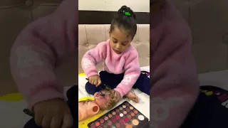 Prisha playing with makeup kit😅😍
