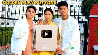 Golden Play Button Unboxing!! Aayush & Abhay