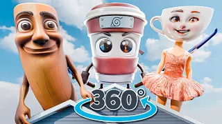 360° VR Guess ITALIAN And INDONESIAN Brainrot Animals Memes | Ballerina Cappcuccina, Tung Tung Sahur
