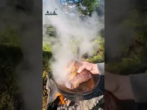 Slow Cooked Beef Shoulder🔥 Asmr cooking #shorts #menwiththepot #cooking #asmr #food #fire #nature