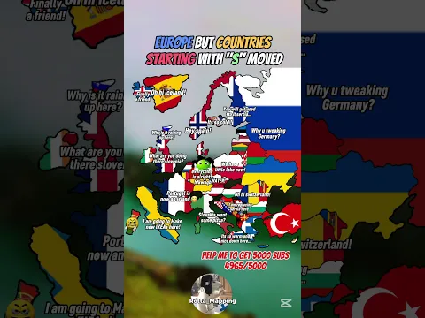 Europe but countries starting with s moved #map#mapping#mapper#Europe#geography#Fyp#Countries#flags