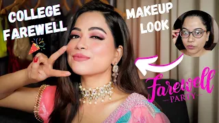 College FAREWELL PARTY Makeup Look 💐 | Affordable Makeup Products #FarewellMakeup