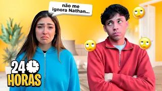 24 HORAS IGNORANDO MINHA NAMORADA 😭 (ela chorou)
