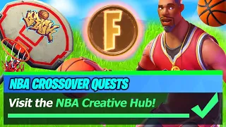 Visit the NBA Creative Hub, Play Court Crashers & Collect Coins Locations - Fortnite The Crossover