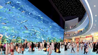 Dubai Aquarium & Underwater Zoo In Dubai Mall | 4K Walking Tour & Vlog