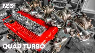 Разместил 4 ТУРБИНЫ на 4 цилиндра  СТРОЮ QUAD TURBO МОТОР