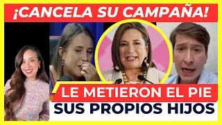 ¡CANCELA SU CAMAPAÑA POR EL ESCÁNDALO DE SUS HIJOS! Le metieron el PIE a la candidata del PRIAN