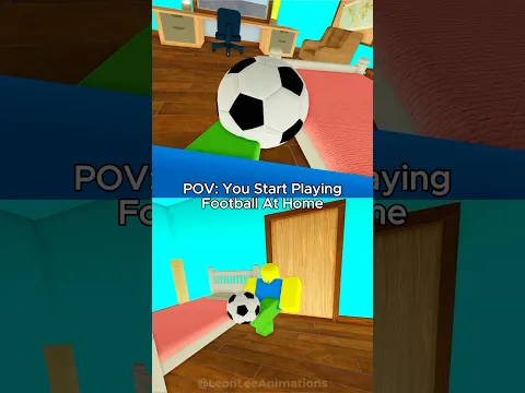When You Play Football⚽️ At Home😂 #roblox #robloxanimation