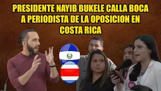 Presidente @nayibbukele  calla boca a periodista de la oposición en Costa Rica