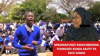 MWANAFUNZI MWENYE KIPAJI AMUIGIZA RAIS SAMIA KILA MTU KICHEKO TAZAMA!!!!