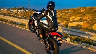 Riding around nature with a Yamaha R1