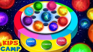 Learn Colors With Space Dancing Balls Machine | Toddler Learning Video