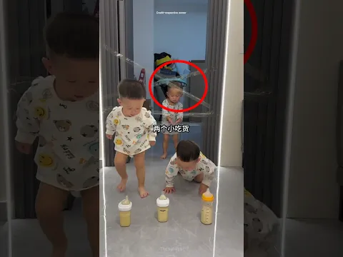 Who will pick up the milk bottle first among 3 children