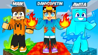 ¡MINECRAFT pero CONSEGUIMOS Una VIDA ELEMENTAL🔥💧⚡ | Danycopetin en MINECRAFT🔥💧⚡