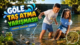 ￼ GÖLE TAŞ ATMA YARIŞMASI🥰sizce kim kazanacak☺️