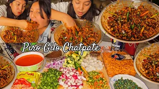Piro Gilo Chatpate Mukbang/Haath lay Khako Chatpate Mitho Huncha/Spicy Food/Homemade Chatpate 🥵.