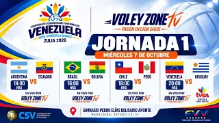 JORNADA 1 || 07/10 || CAMPEONATO SUDAMERICANO U19 FEMENINO DE VOLEIBOL VENEZUELA 2026