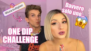 ONE DIP MAKEUP CHALLENGE! | ft. LUCA BUTTIGLIERI