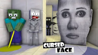 Monster School: Obunga and Cursed Faces Challenge - Minecraft Animation