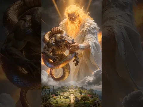 El día que Dios expulsó a la serpiente del edén ! #jesús #biblia #dios #serpiente #eden #shorts