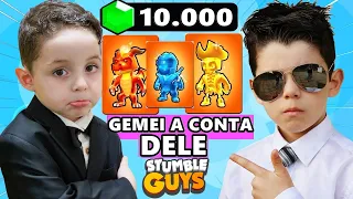 SURPREENDI MEU IRMÃOZINHO NO STUMBLE GUYS GEMEI A CONTA DELE GIRO DA SORTE - Piero Start Games
