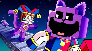[Animation] Build A Queen Run Challenge With Pomni & Smiling Critters Minecraft | Antztoons Funny