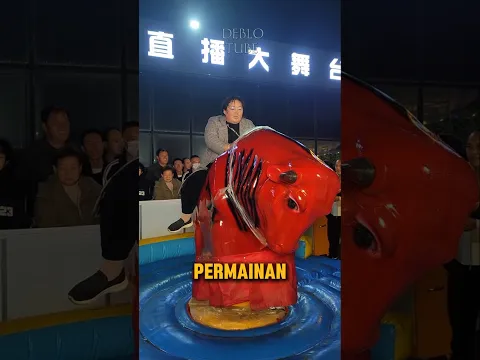 Ibu ini nekat ikut rodeo banteng demi anaknya😲 #shorts