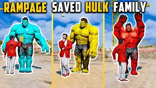 Shinchan & Rampage Saved Hulk Family From Criminals 😱😱 In GTA5 Full Fun #gta5 #rampageboy #bommalu