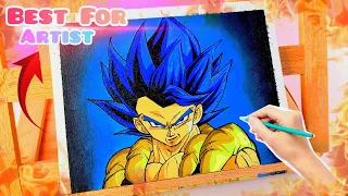 Ultimate Gogeta Anime Acrylic Painting ⚡ Step-by-Step Art on TABLETOP Easel 🖌️🔥 #goku #gogeta 