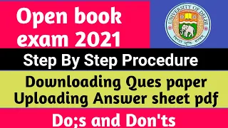 SOL open book exam Demo 2021| Du Sol Obe portal demo