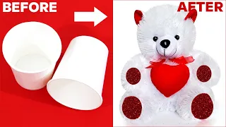 Teddy Bear Making at Home | Teddy Bear Making with Paper Cups | Soft toys Making at Home