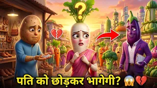 💔 मूली पत्नी बैंगन के साथ भागने वाली थी... फिर हुआ चौंकाने वाला फैसला!
