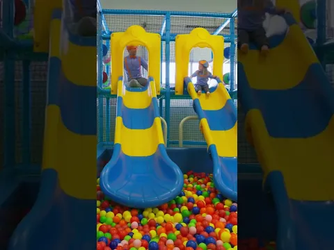 Down the Slide!🛝 | Blippi Shorts | #shorts #blippi #blippimusic